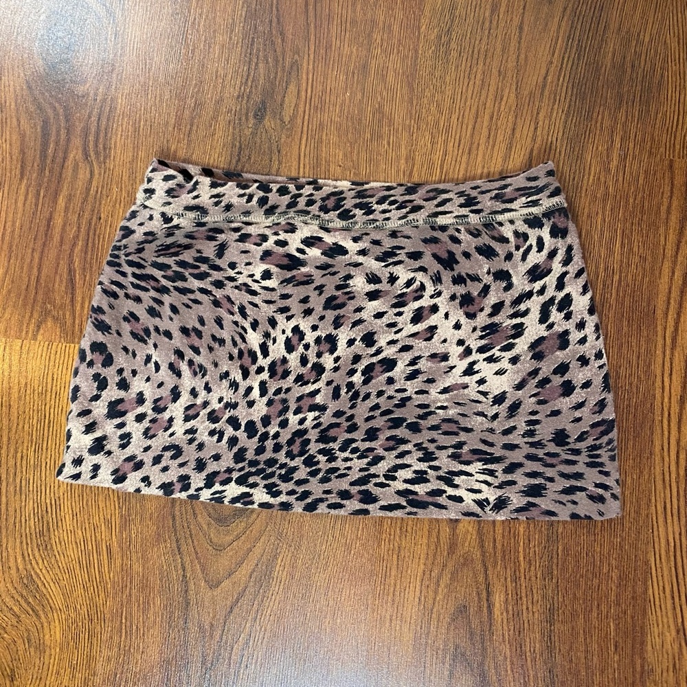 🍒 Lux 🍒 Leopard Cotton Mini Skirt